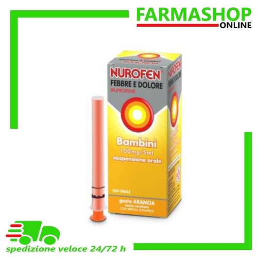 Nurofen febbre e dolore 100mg/5ml sciroppo bambini arancia 150 ml