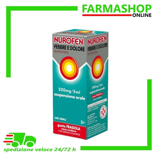 Nurofen febbre e dolore 200mg/5ml sospensione orale gusto fragola