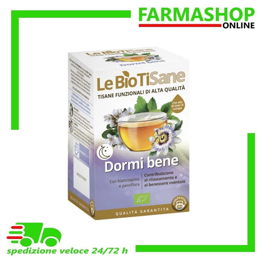 POMPADOUR LE BIO TISANE - DORMI BENE TISANA BIANCOSPINO E PASSIFLORA, 20 FILTRI