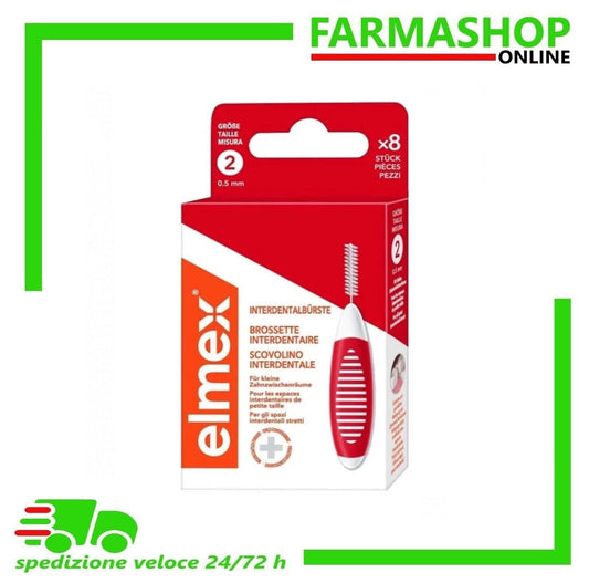 ELMEX® INTERDENTAL BRUSH RED 0.5MM 8 PEZZI