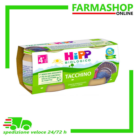 Hipp Biologico Omogeneizzato al Tacchino 2x80gr