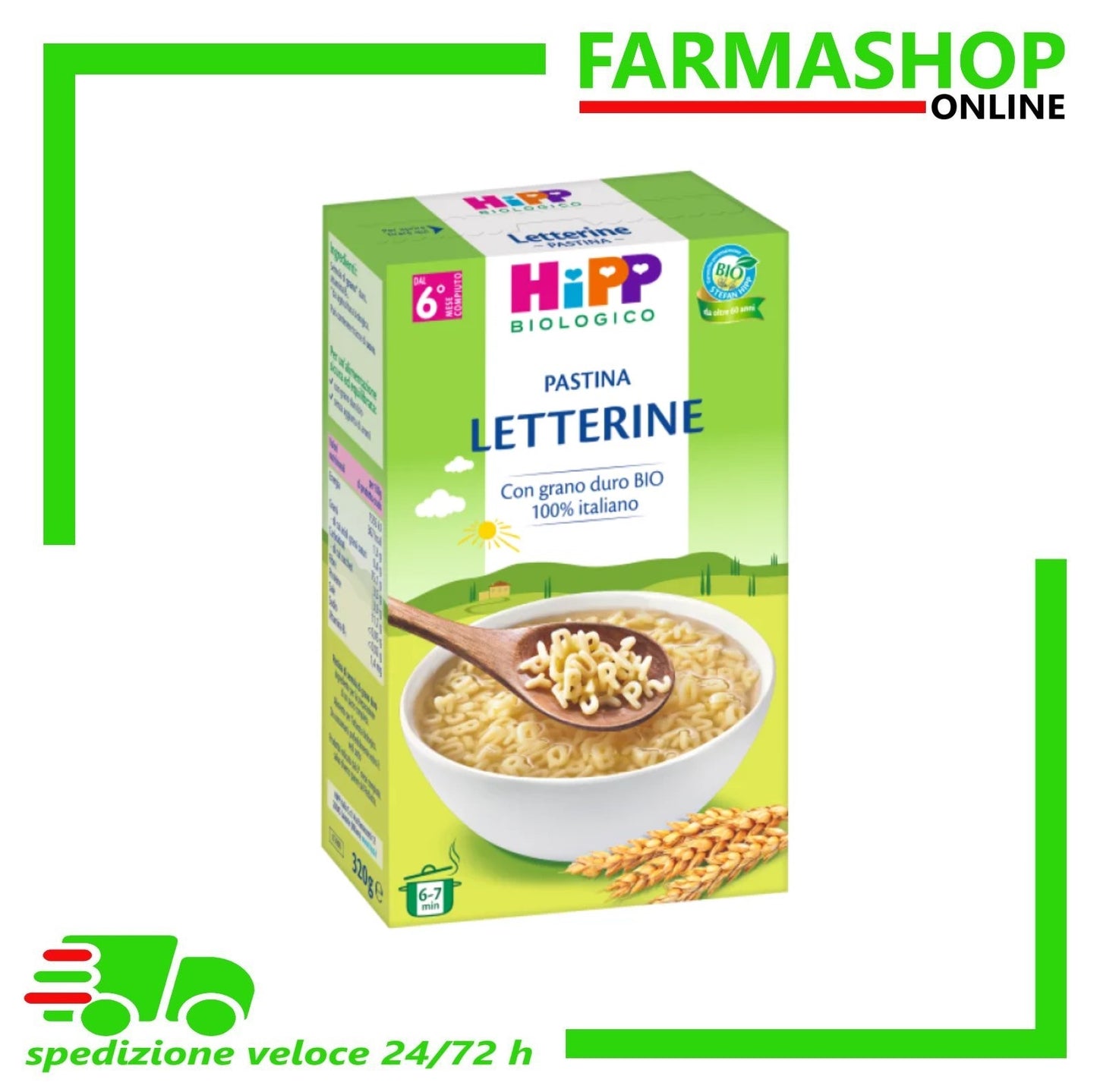 PASTINA LETTERINE HIPP BIOLOGICO 320G