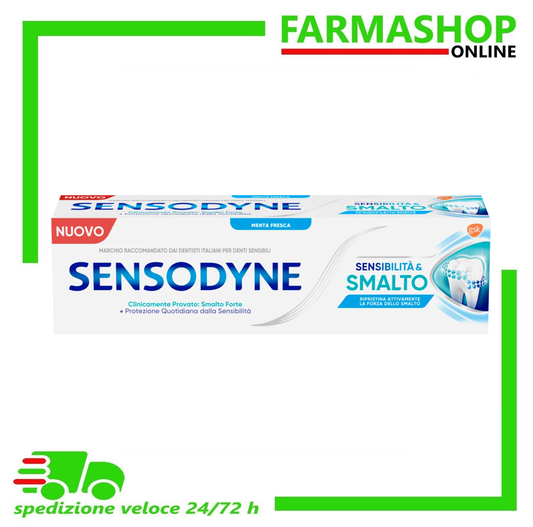 Sensodyne Dentifricio Sensibilità & Smalto Denti Sensibili Smalto Forte Gusto menta 75 ml