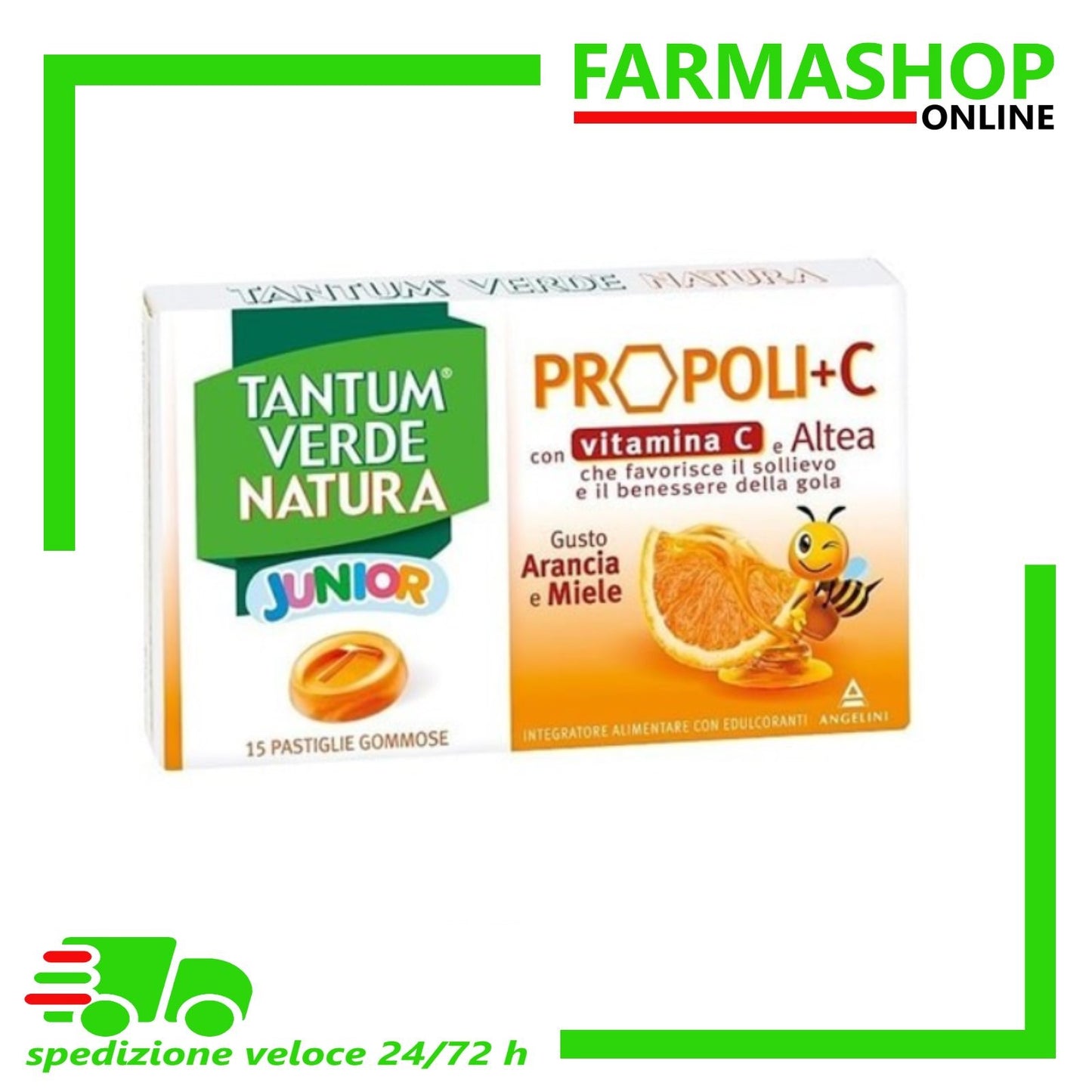 Tantum Verde Natura Junior Propoli+C 15 Pastiglie Gommose