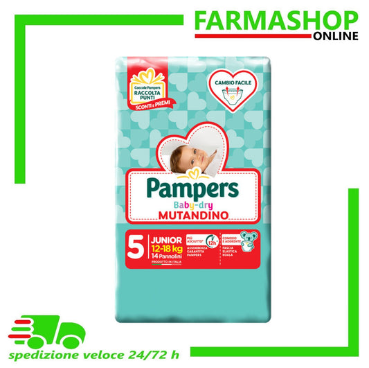 PAMPERS BABY DRY MUTANDINO 5 JUNIOR 12-18 KG