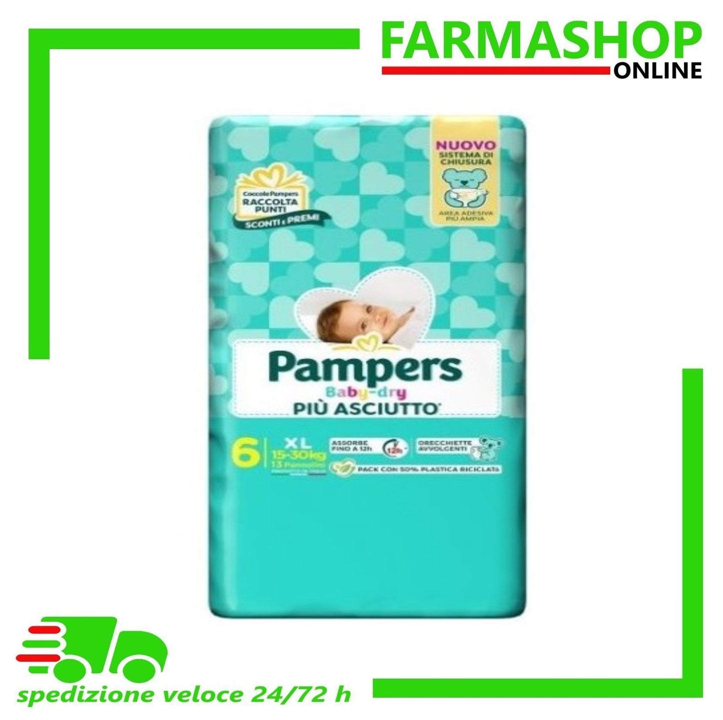 PAMPERS BABY DRY 6 XL 15-30KG