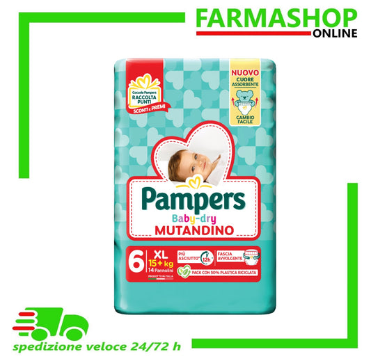 PAMPERS BABY DRY MUTANDINO 6 XL 15+KG