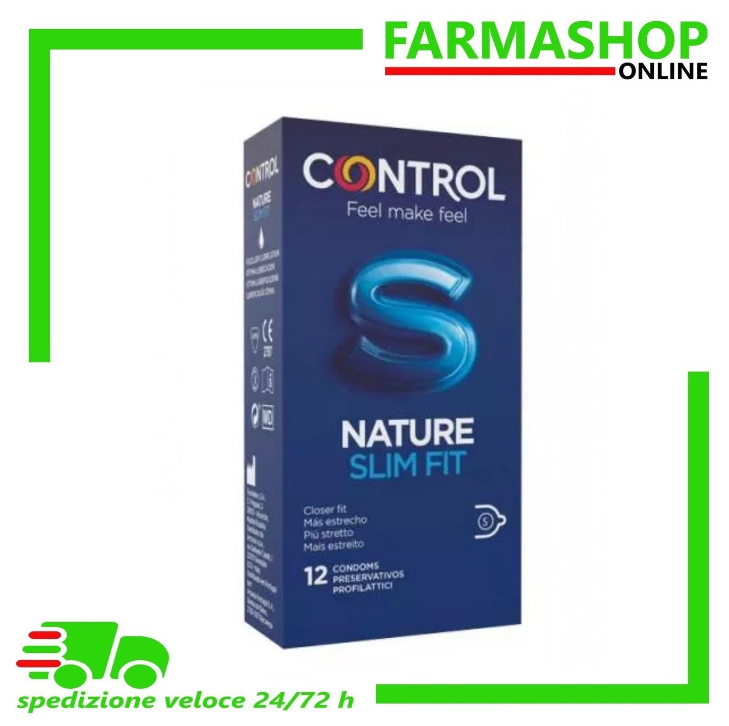 CONTROL NATURE SLIM FIT 12 Profilattici