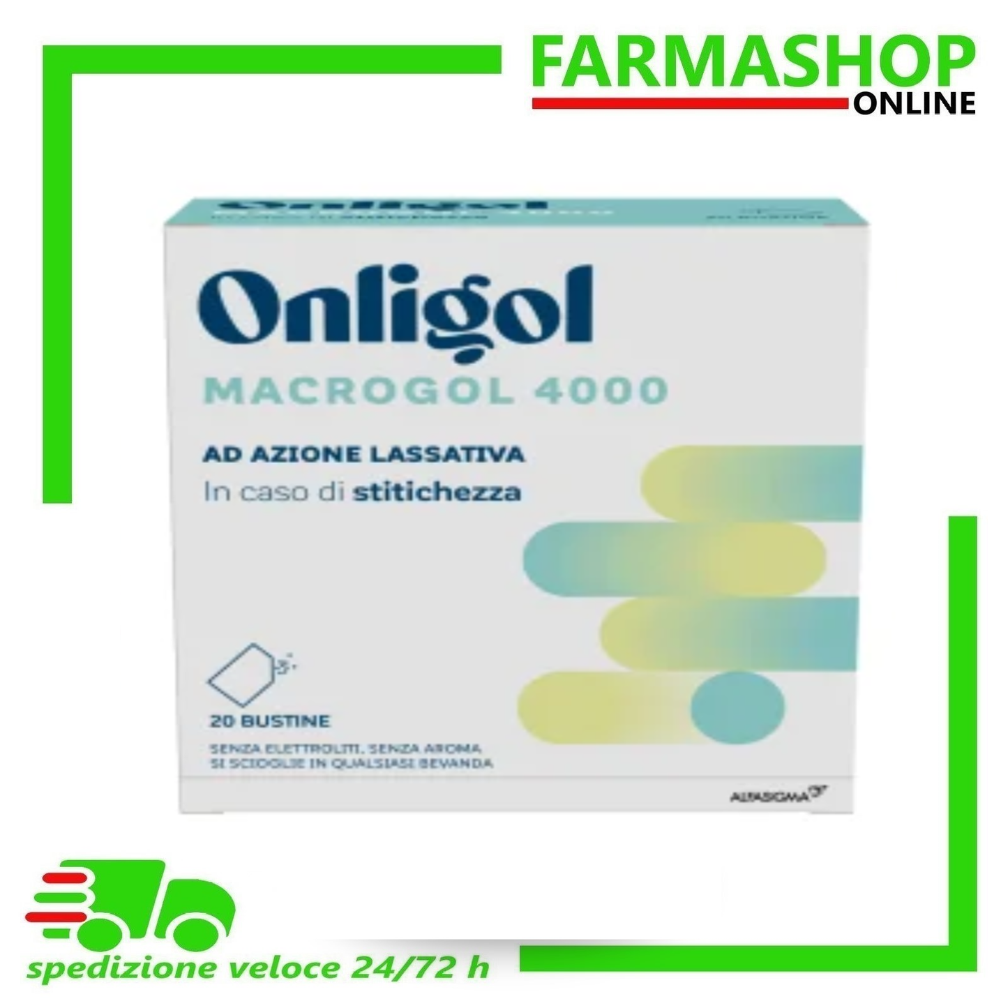 Onligol - Lassativo a base di Macrogol 4000 - 20 Bustine