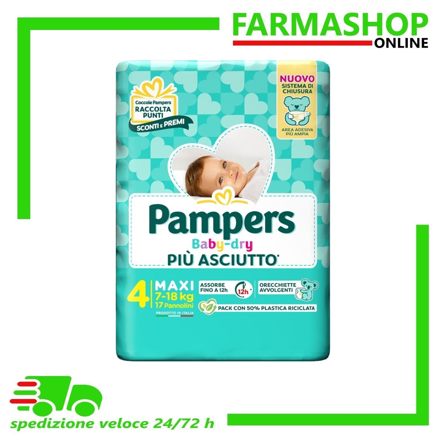 PAMPERS BABY DRY 4 MAXI 7-18 KG