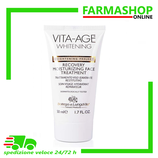 Bottega di LungaVita TRATTAMENTO VISO IDRATANTE RESTITUTIVO VITA-AGE WHITENING - Nutre in profondità restituendo idratazione alla pelle e riequilibrando la barriera cutanea - Tubo da 50 ml