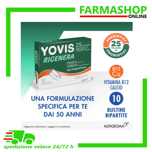 Yovis Rigenera 50+ Integratore di Probiotici dai 50 Anni, 10 Bustine