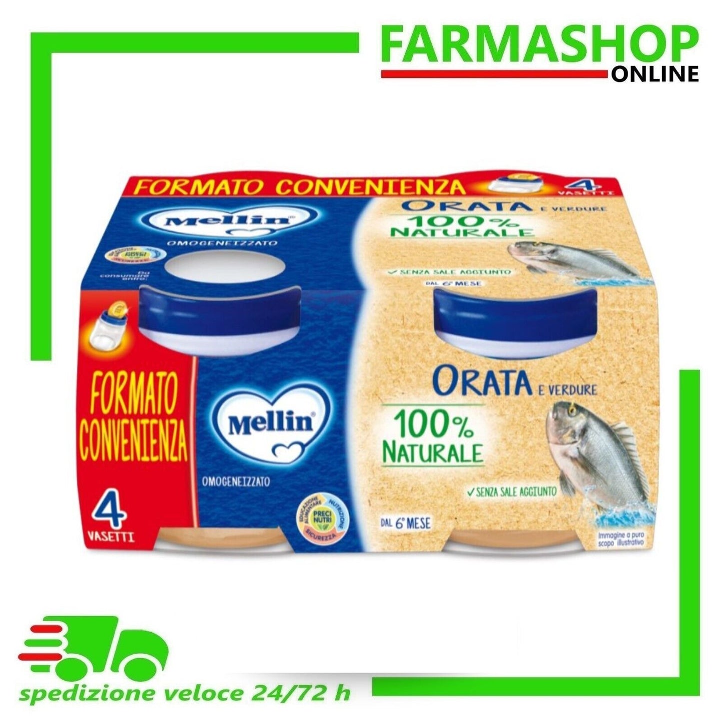 Orata E Verdure Mellin 4x80g