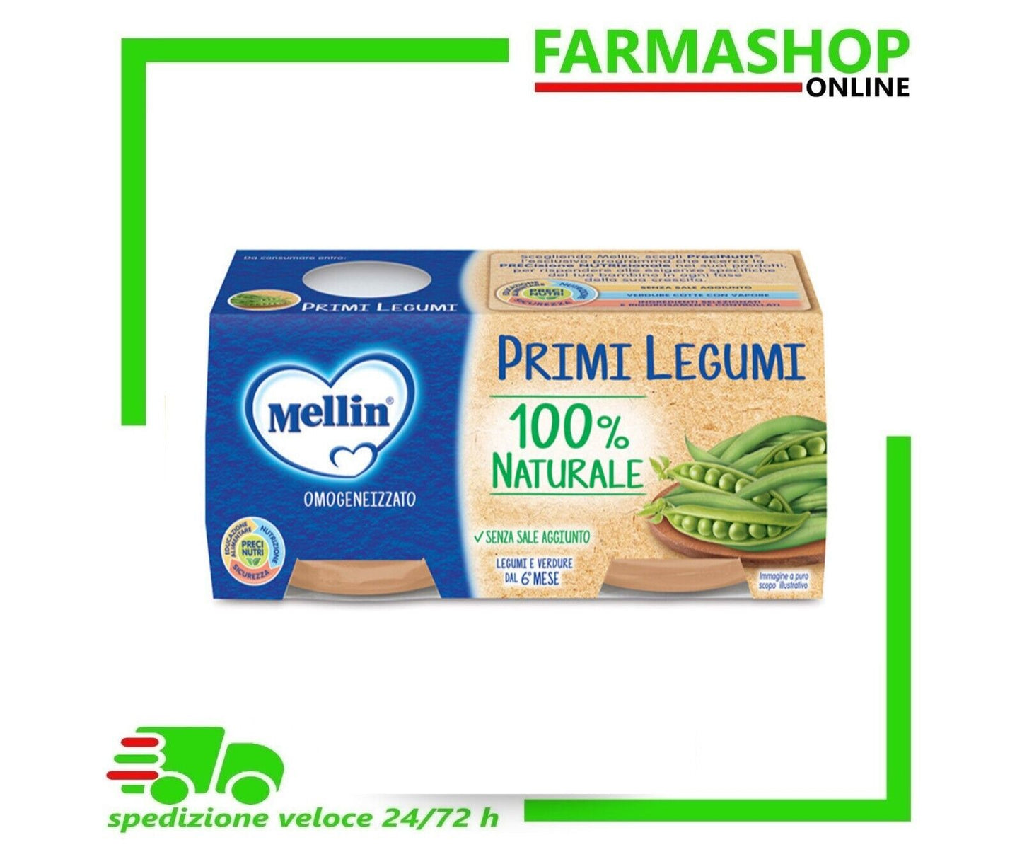 MELLIN Primi legumi - omogeneizzato 2x80 g