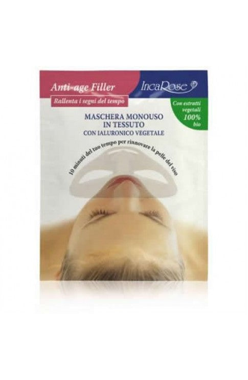 Maschera monouso in tessuto con ialuronico vegetale